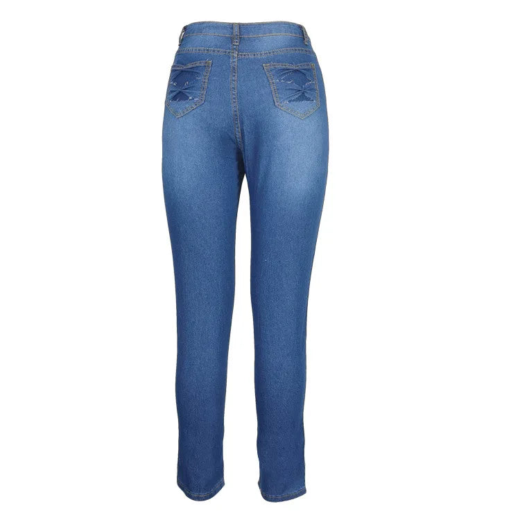 2024 Hot Sale Women's Stretch Jeans Fashion Slim Denim Pencil Pants Casual Skinny Trousers Female Clothing S-2XL Drop Shipping