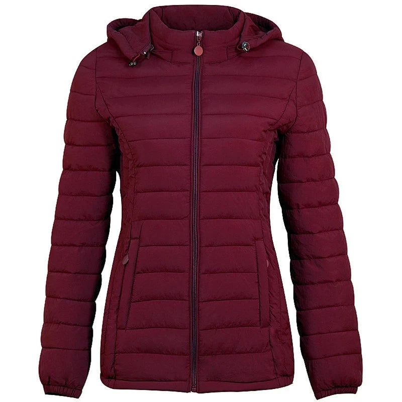 Women's High Collar Jacket, Warm Coat, Casual Parka, High-Quality Winter Clothing, Fashionable New 2023