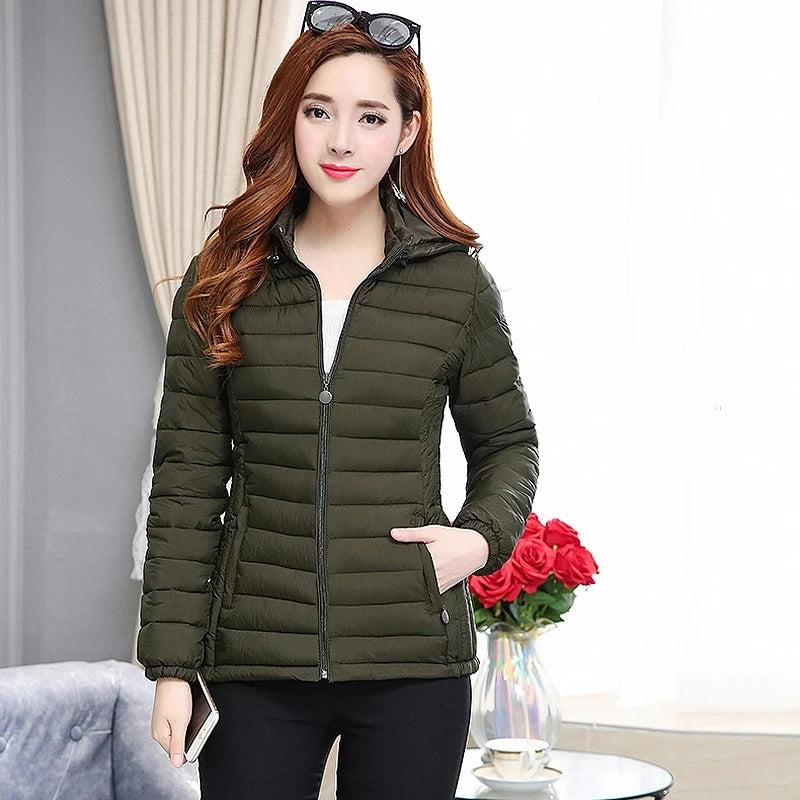 Women's High Collar Jacket, Warm Coat, Casual Parka, High-Quality Winter Clothing, Fashionable New 2023