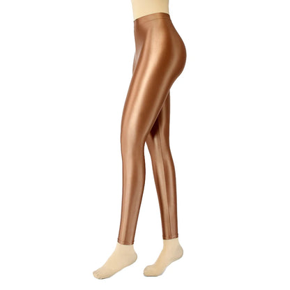 Leggings Femininas Brilho Wet Look - Cintura Alta S-3XL