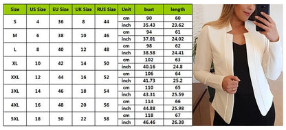 Women Fashion Thin Long Sleeve Cardigan Casual Suit Jacket Spring Female Top Aut