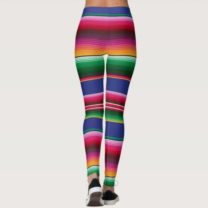 Red Striped Printed Yoga Pants 2020 New Chrismas Gym Leggings High Elastic Ninth Leggins Mujer Yoga Pantalones Plus Size S-3XL