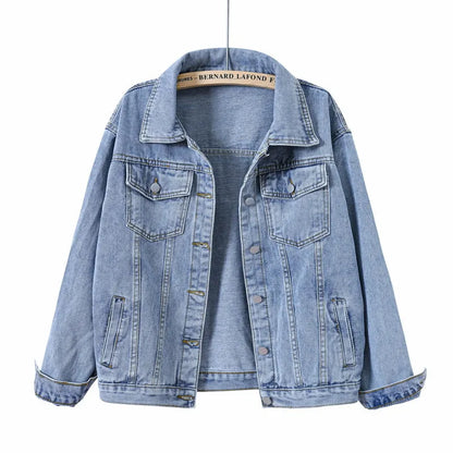 Jeans Jacket Women 2022 NEW Spring Coat Vintage Loose Denim Jacket Outerwear Aut