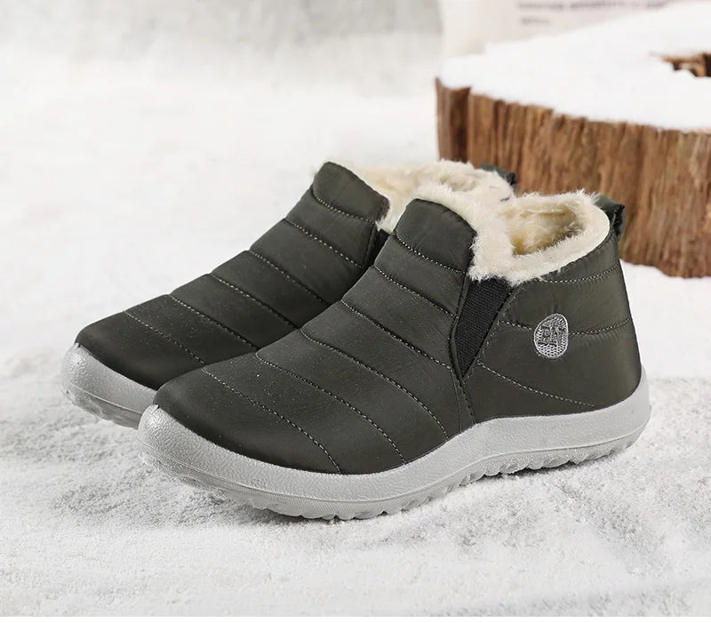 2023 Women's Waterproof Winter Ankle Boots – Warm Fur-Lined Snow Boots & Stylish Winter Footwear