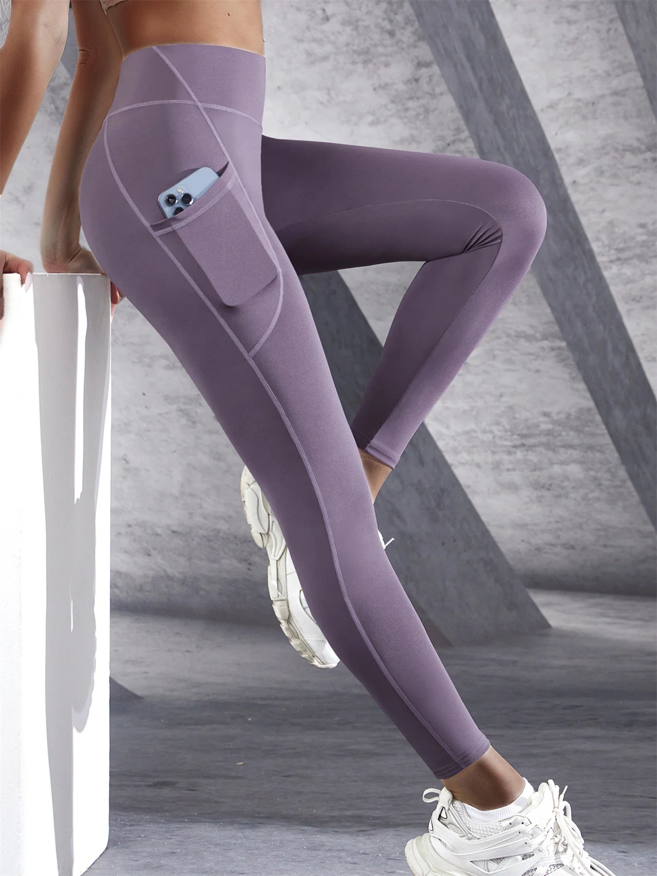 Leggings Femininas de Cintura Alta com Bolsos - Yoga e Fitness