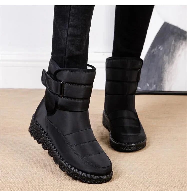 Women's Waterproof Winter Snow Boots – Non-Slip Platform Ankle Boots with Cotton Padded Warmth