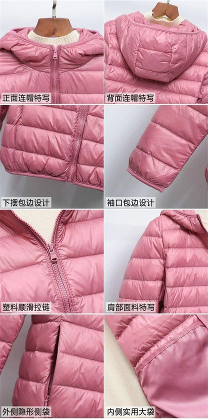 Women's Warm Quilted Cotton Hooded Jacket, Short Parka with High Collar, Oversized Coat, Fall & Winter Tops, New