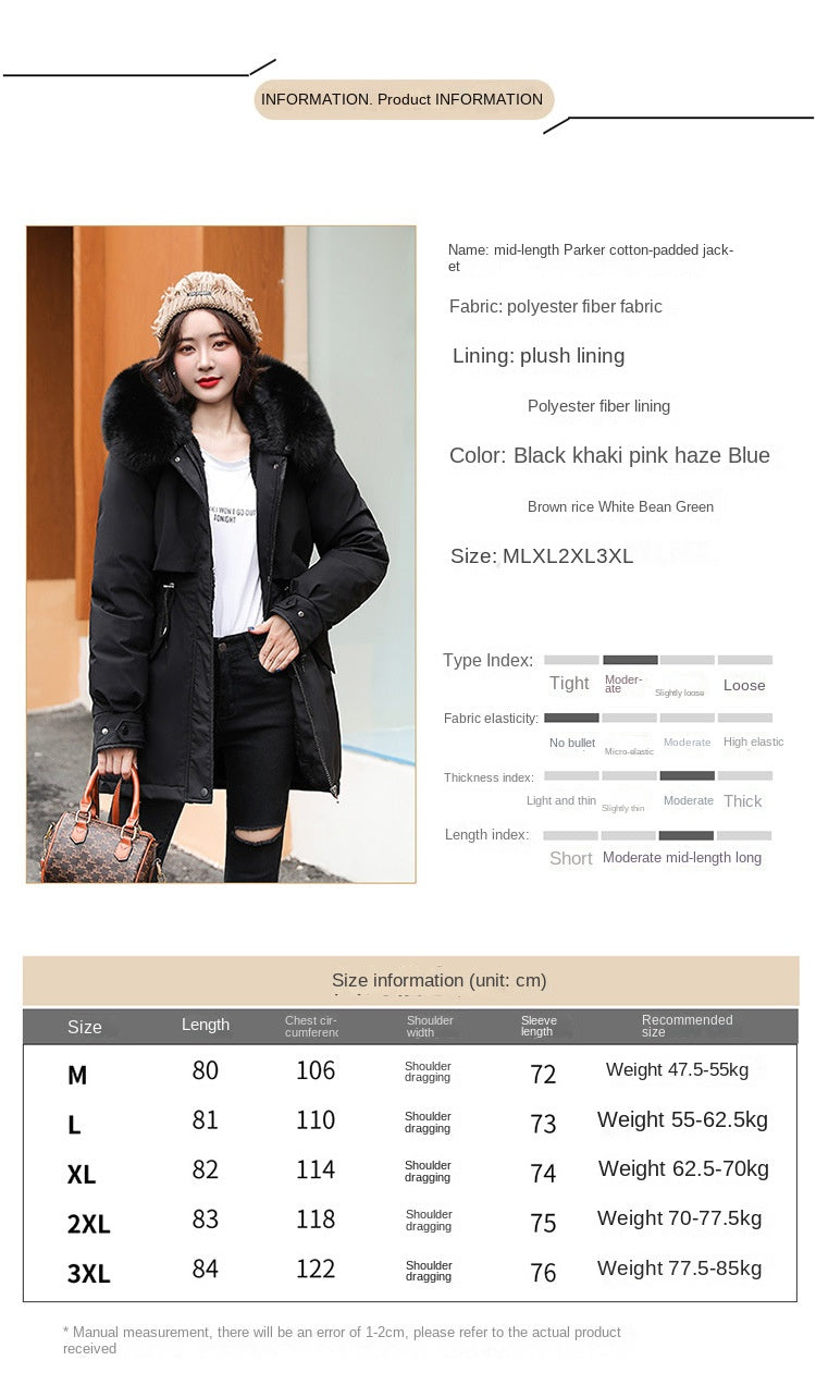 Women's Long Wool Parka with Hood and Fur Collar - Slim Quilted Coat, Warm Winter Fashion for Snow, New 2023