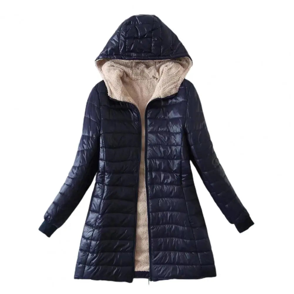 Cozy Autumn Winter Mid-length Jacket S-2XL Women Coat Mid-length Jackets Office