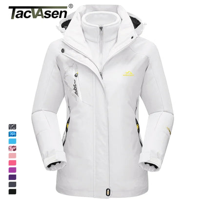 Tacvasen Women's 3-in-1 Waterproof Winter Jacket - Fleece Lined Ski and Snowboard Parka, Outdoor Raincoat