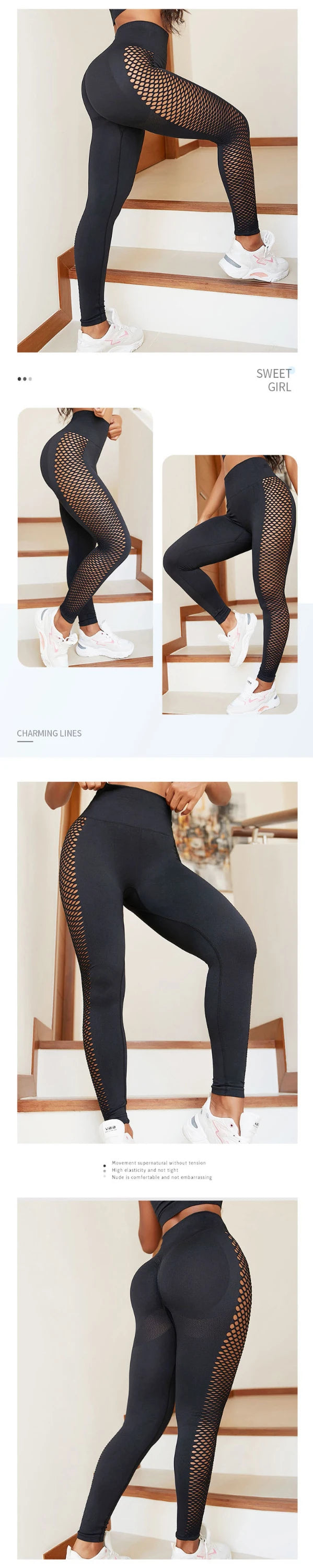 Leggings Cintura Alta Femininas - Push Up e Fitness