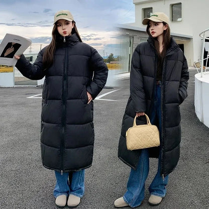 Women's Long Casual Parka, Thick Cotton Winter Jacket, Quilted Warm Windproof Outerwear, New Fashion, 2024