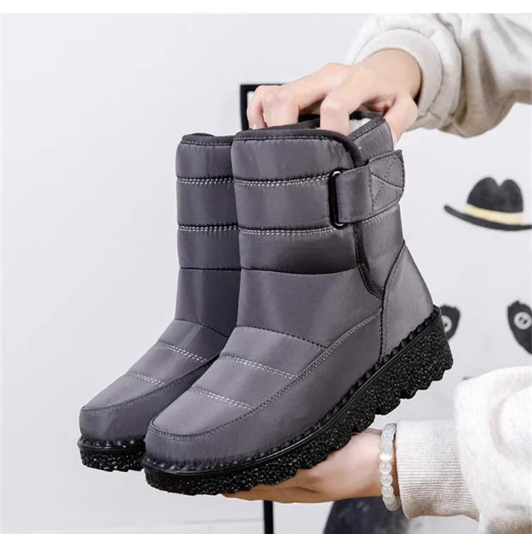 Women's Waterproof Winter Snow Boots – Non-Slip Platform Ankle Boots with Cotton Padded Warmth