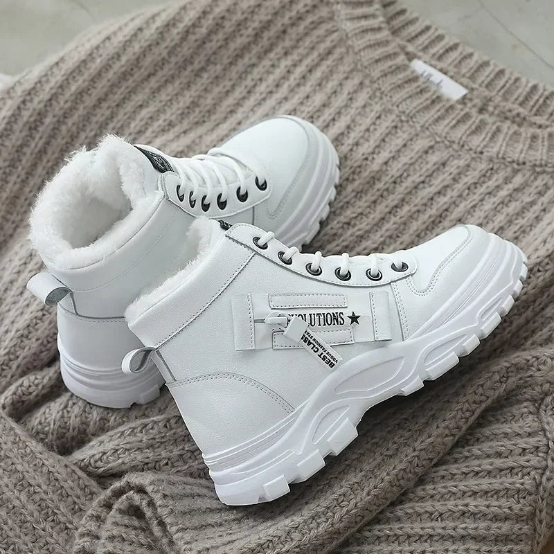 Women's Winter High-Top Snow Boots – Cozy Platform Sneakers & Ankle Boots (Plus Sizes Available)