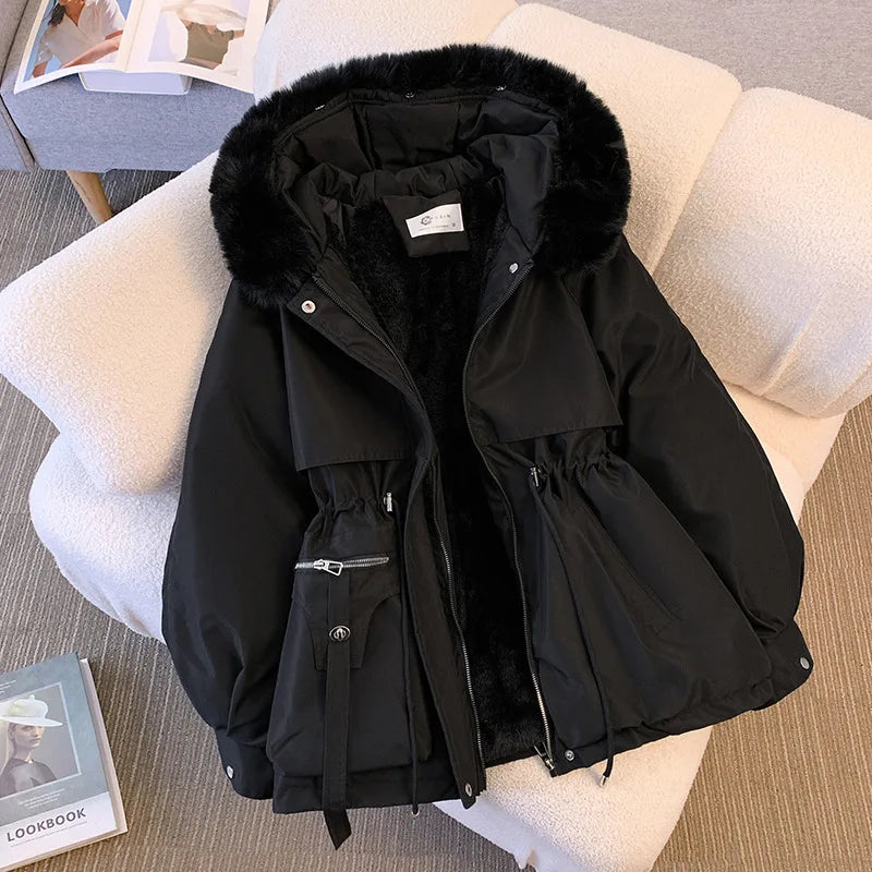 Women's Loose Fit Thick Winter Parka, Women's Jacket, Cozy Coats, New 2212CX