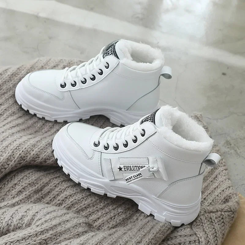 Women's Winter High-Top Snow Boots – Cozy Platform Sneakers & Ankle Boots (Plus Sizes Available)