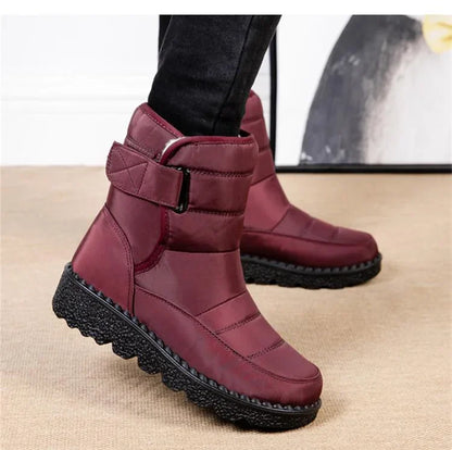 Women's Waterproof Winter Snow Boots – Non-Slip Platform Ankle Boots with Cotton Padded Warmth