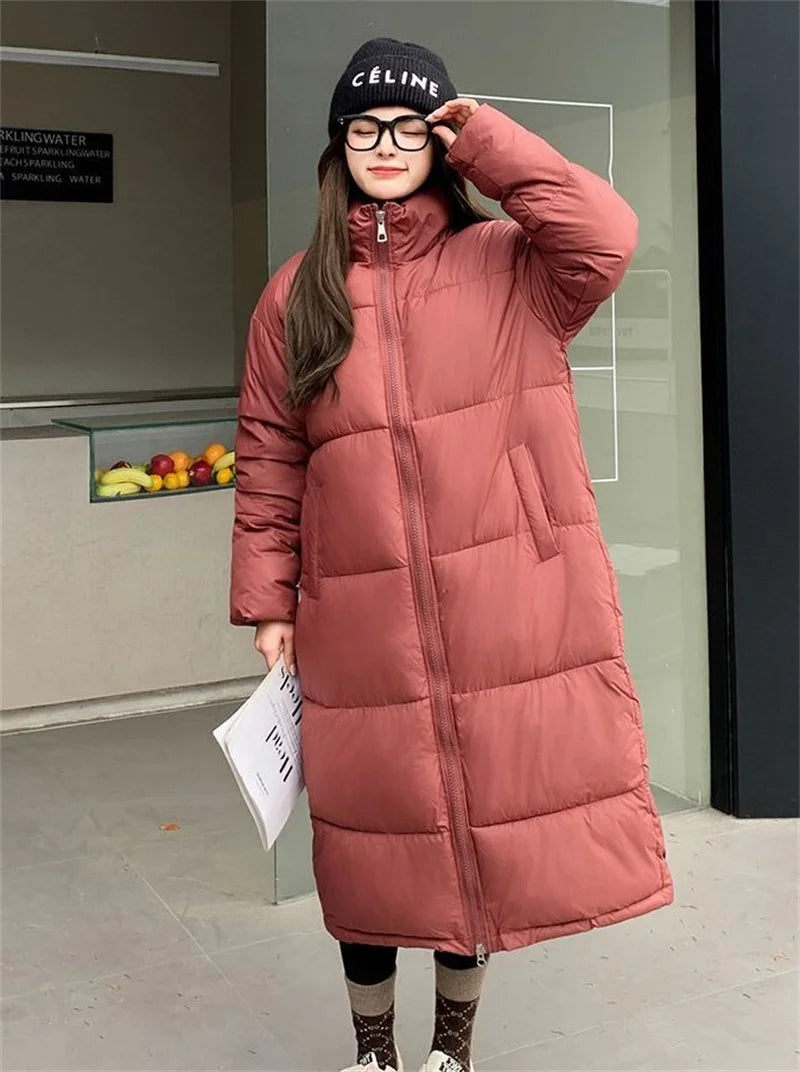 Women's Long Casual Parka, Thick Cotton Winter Jacket, Quilted Warm Windproof Outerwear, New Fashion, 2024