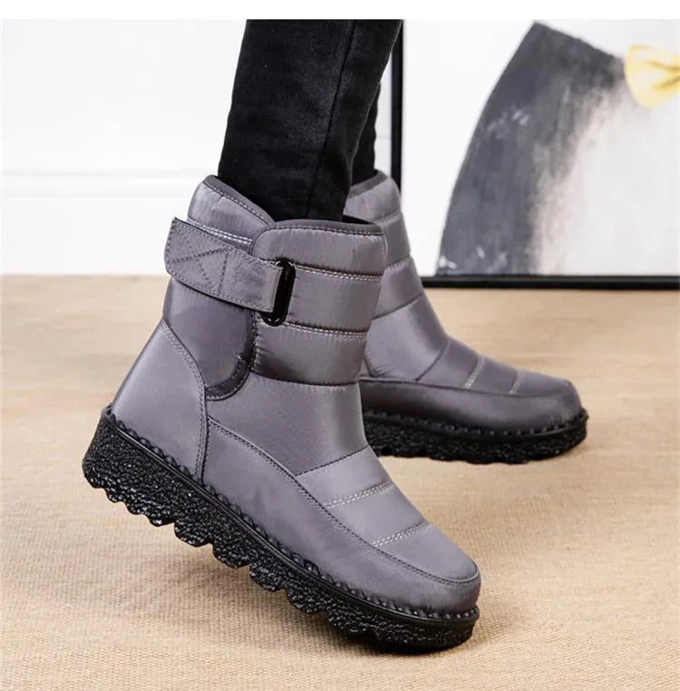 Women's Waterproof Winter Snow Boots – Non-Slip Platform Ankle Boots with Cotton Padded Warmth