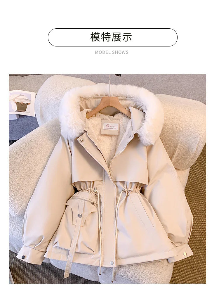 Women's Loose Fit Thick Winter Parka, Women's Jacket, Cozy Coats, New 2212CX