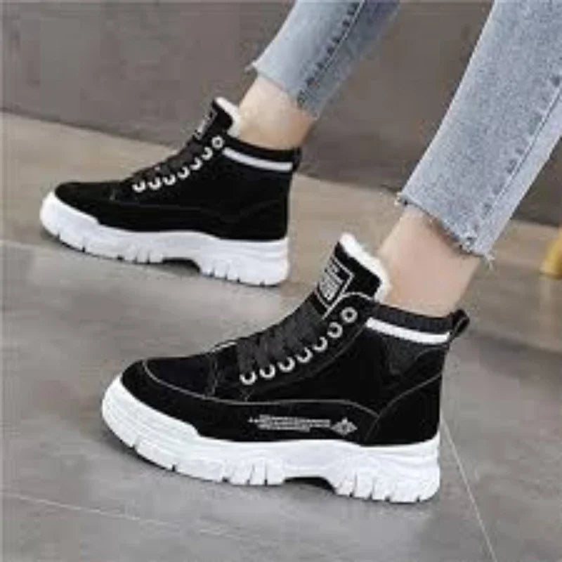 Women's Winter High-Top Snow Boots – Cozy Platform Sneakers & Ankle Boots (Plus Sizes Available)