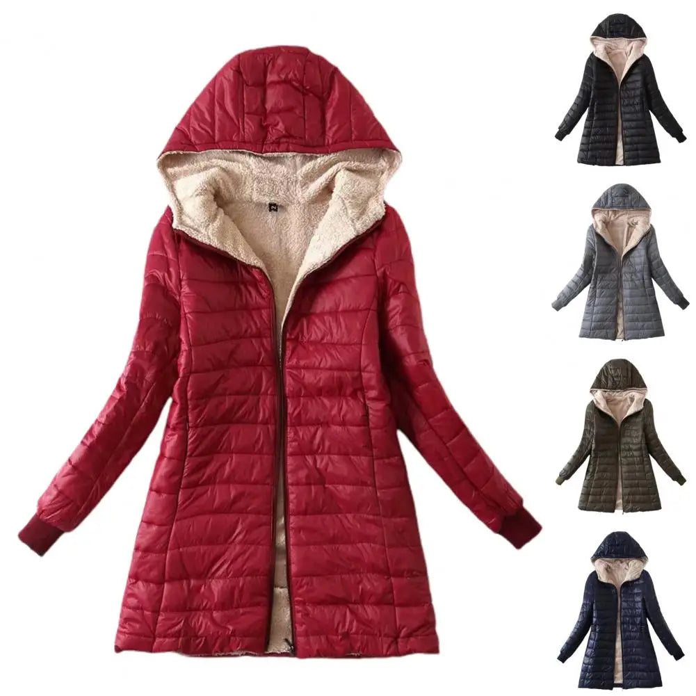 Cozy Autumn Winter Mid-length Jacket S-2XL Women Coat Mid-length Jackets Office