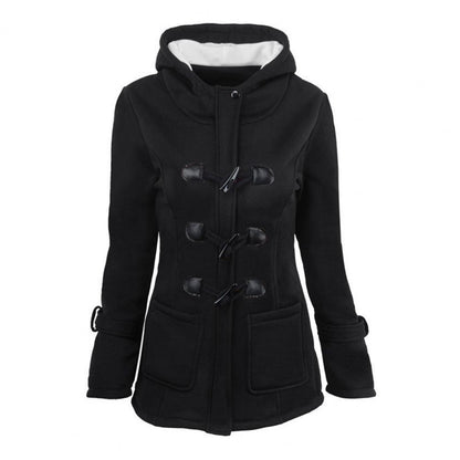 2023 Casual Women Trench Coat Autumn Zipper Hooded Coat Female Long Trench Coat