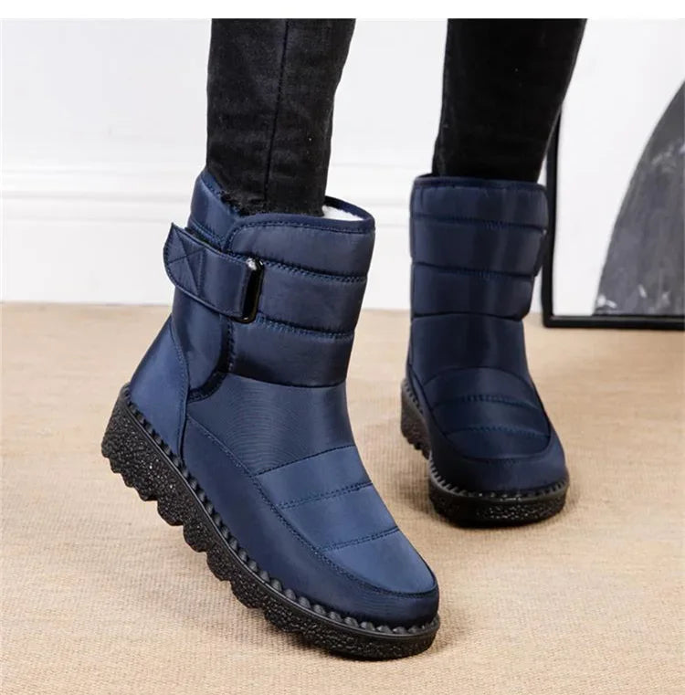 Women's Waterproof Winter Snow Boots – Non-Slip Platform Ankle Boots with Cotton Padded Warmth