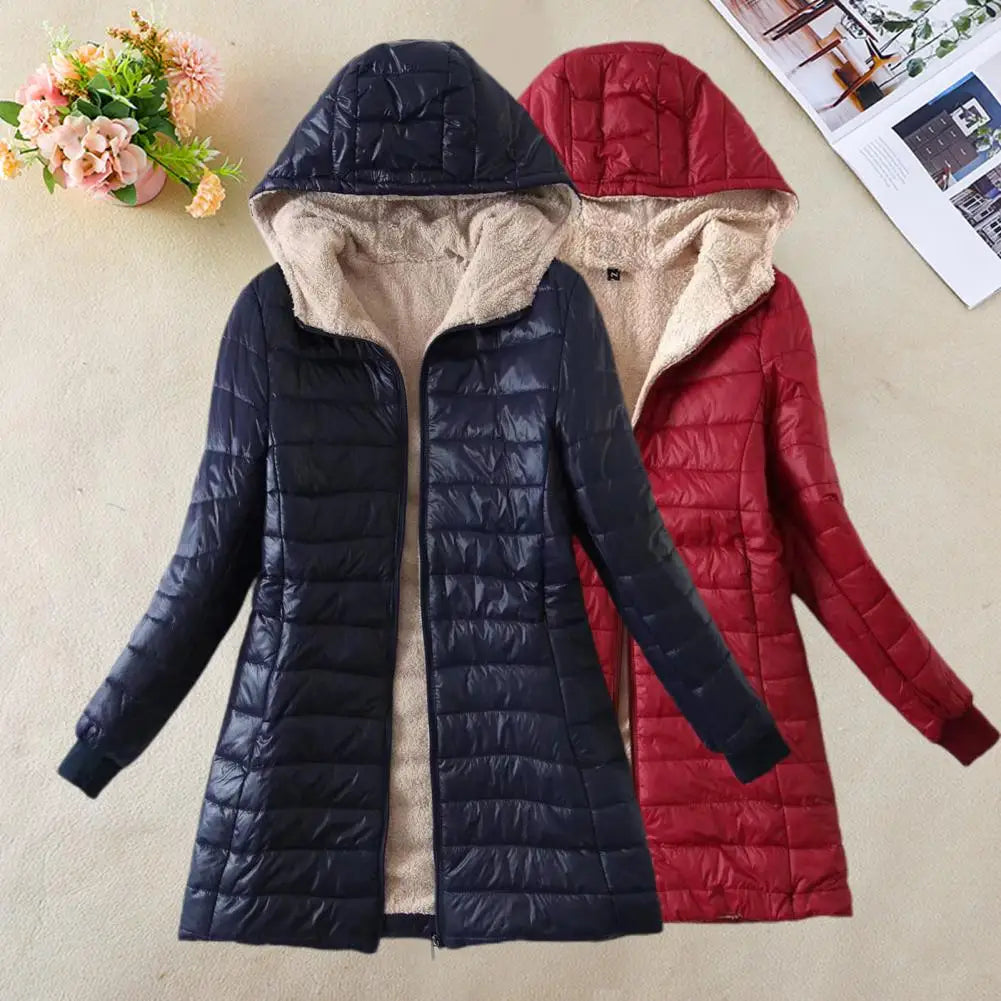 Cozy Autumn Winter Mid-length Jacket S-2XL Women Coat Mid-length Jackets Office