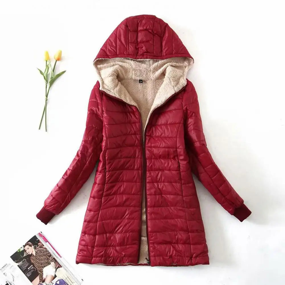 Cozy Autumn Winter Mid-length Jacket S-2XL Women Coat Mid-length Jackets Office