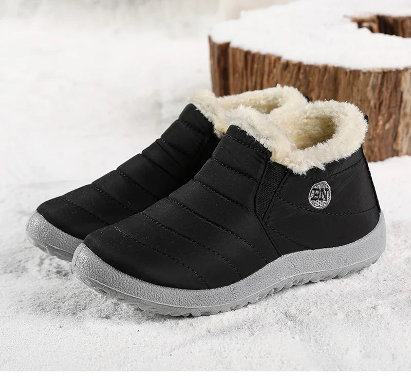 2023 Women's Waterproof Winter Ankle Boots – Warm Fur-Lined Snow Boots & Stylish Winter Footwear