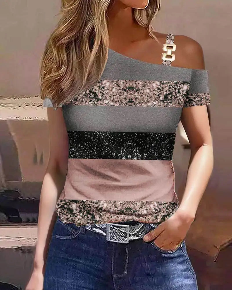 Women's Summer Ruffled T-Shirt – Chic, Elegant Solid O-Neck Top for Casual Streetwear & All-Match Outfits