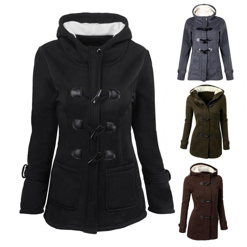 2023 Casual Women Trench Coat Autumn Zipper Hooded Coat Female Long Trench Coat