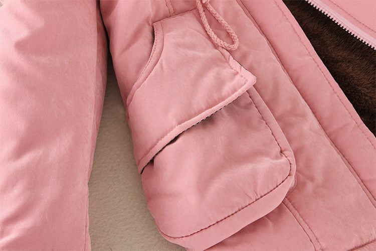 Lightweight Quilted Cotton Jacket for Women - Casual Hooded Parka, Warm Coat for