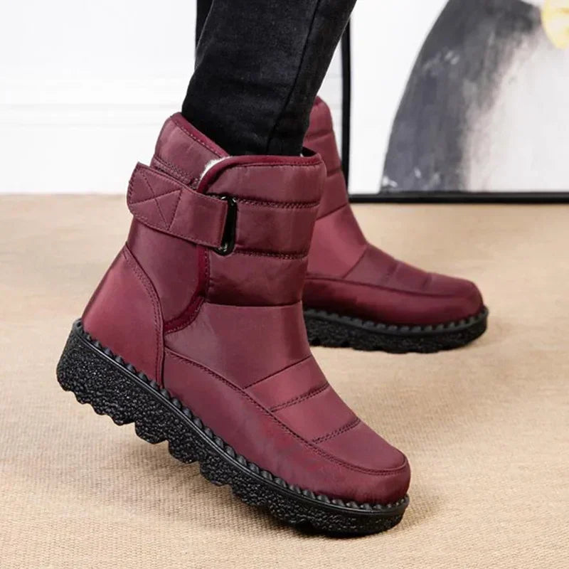 Women's Waterproof Winter Snow Boots – Non-Slip Platform Ankle Boots with Cotton Padded Warmth