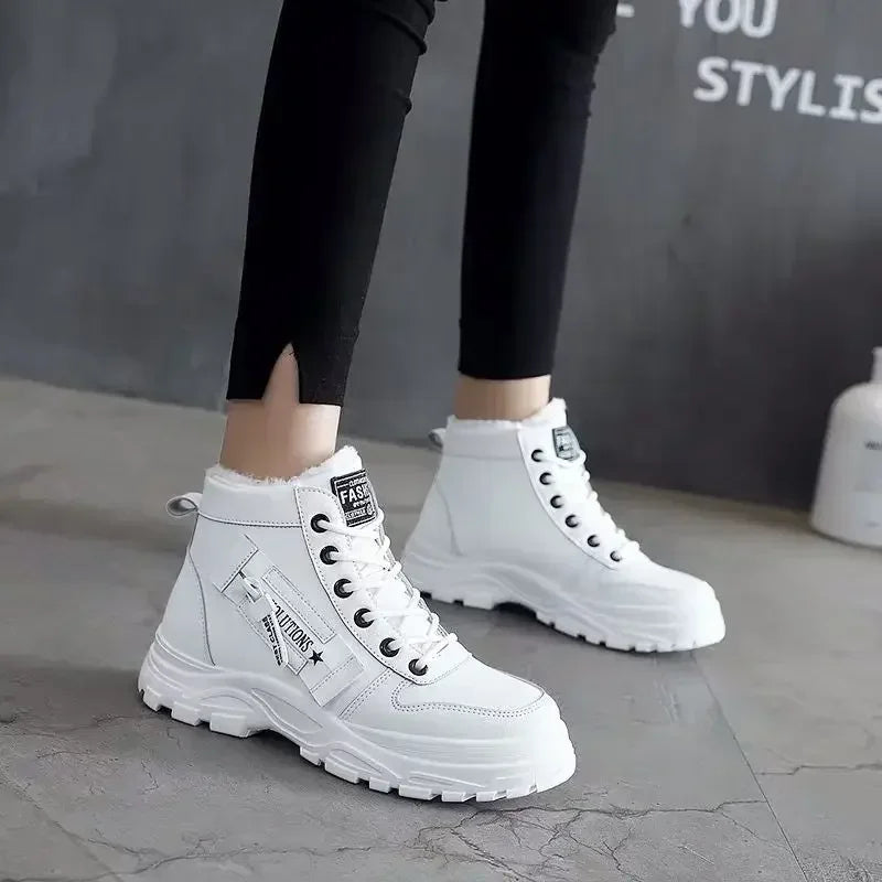 Women's Winter High-Top Snow Boots – Cozy Platform Sneakers & Ankle Boots (Plus Sizes Available)