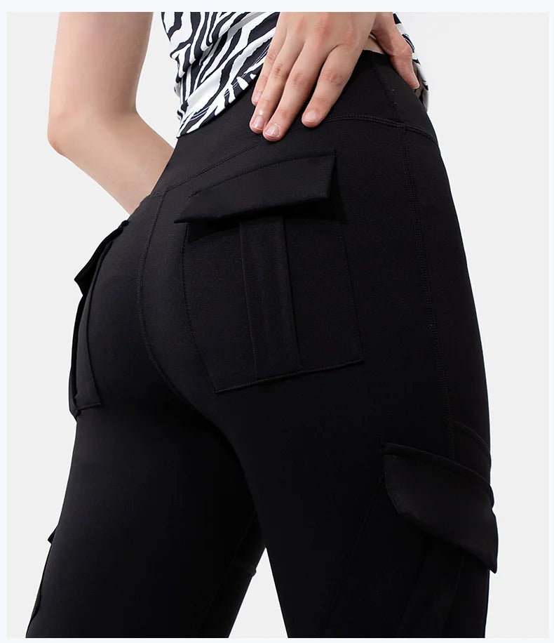 Leggings Femininas Cintura Alta - Push Up e Estilo Cargo