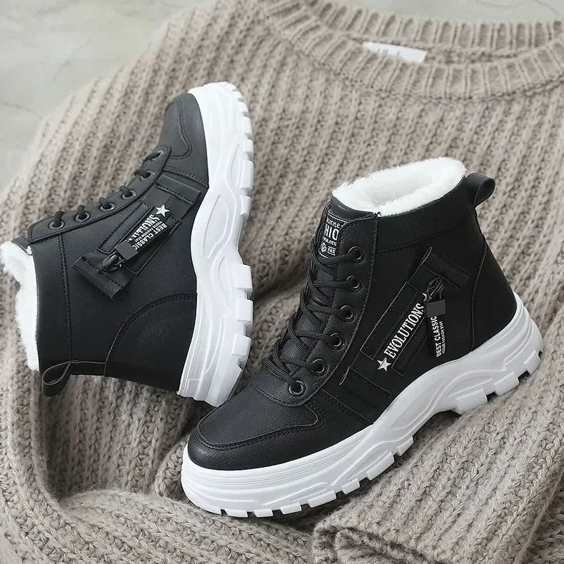 Women's Winter High-Top Snow Boots – Cozy Platform Sneakers & Ankle Boots (Plus Sizes Available)