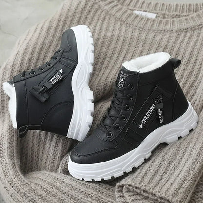 Women's Winter High-Top Snow Boots – Cozy Platform Sneakers & Ankle Boots (Plus Sizes Available)