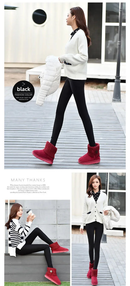 Autumn/winter High-waisted Slimming Black Outer Wear Fleece-lined Thickened Women's Trousers Bottoming Leggings