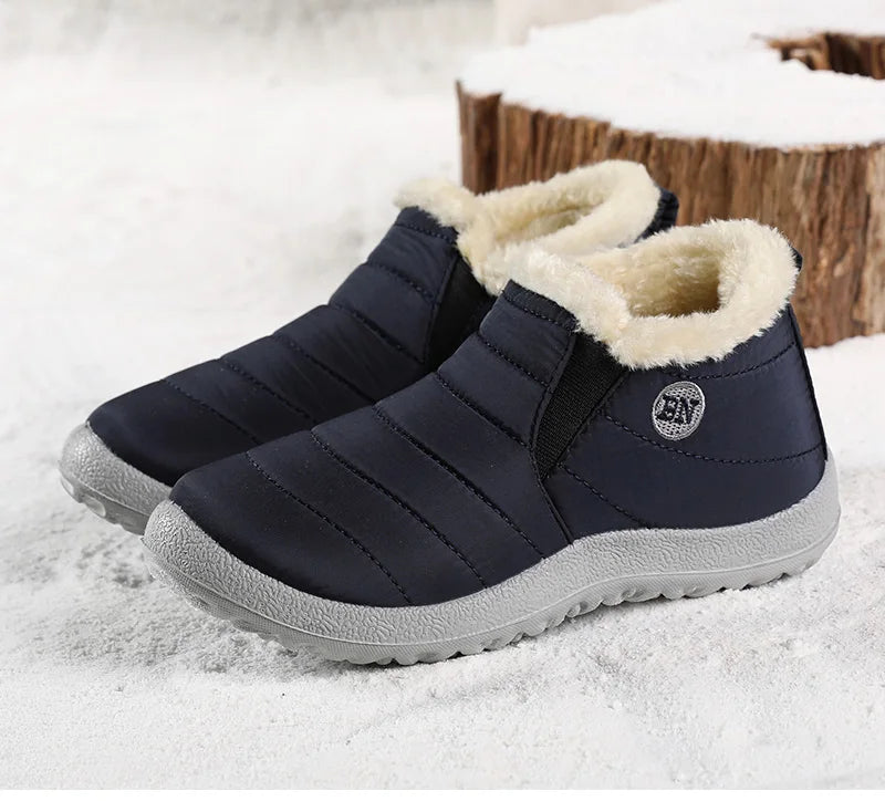 2023 Women's Waterproof Winter Ankle Boots – Warm Fur-Lined Snow Boots & Stylish Winter Footwear