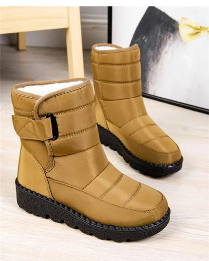 Women's Waterproof Winter Snow Boots – Non-Slip Platform Ankle Boots with Cotton Padded Warmth