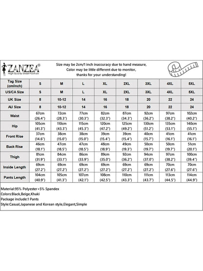 ZANZEA-Calças vintage de pernas largas para mulheres, calças palazzo grandes,