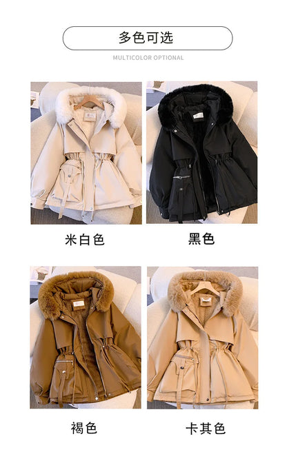 Women's Loose Fit Thick Winter Parka, Women's Jacket, Cozy Coats, New 2212CX