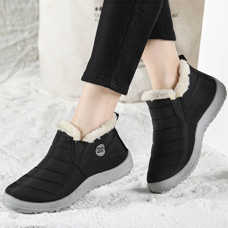 2023 Women's Waterproof Winter Ankle Boots – Warm Fur-Lined Snow Boots & Stylish Winter Footwear