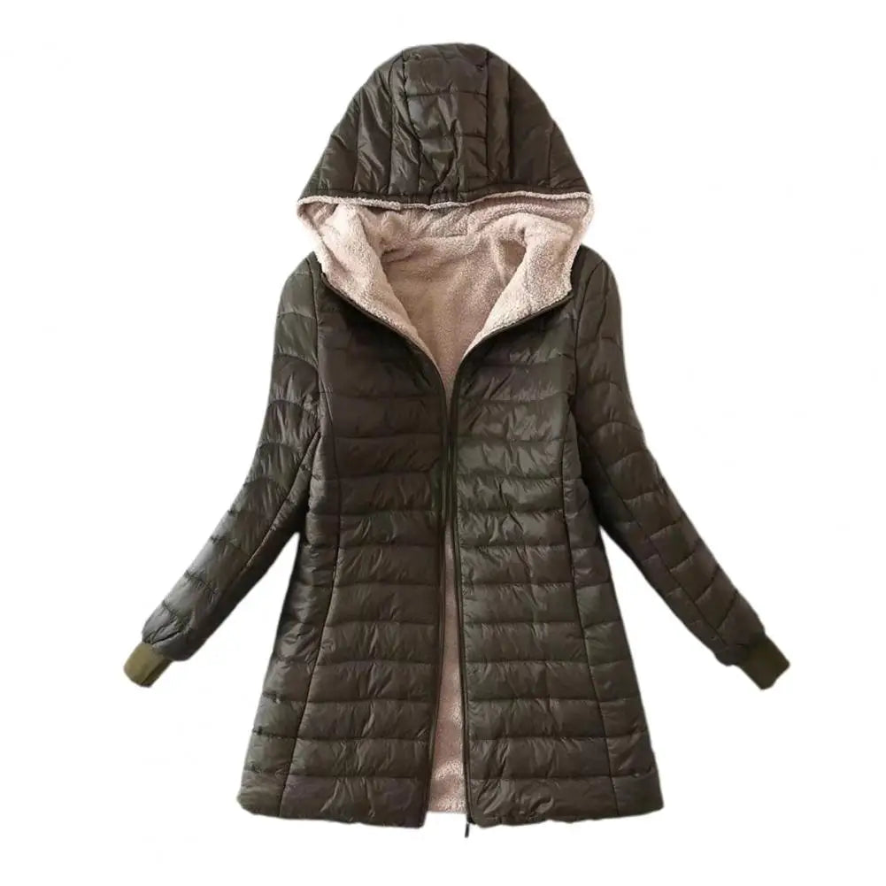 Cozy Autumn Winter Mid-length Jacket S-2XL Women Coat Mid-length Jackets Office