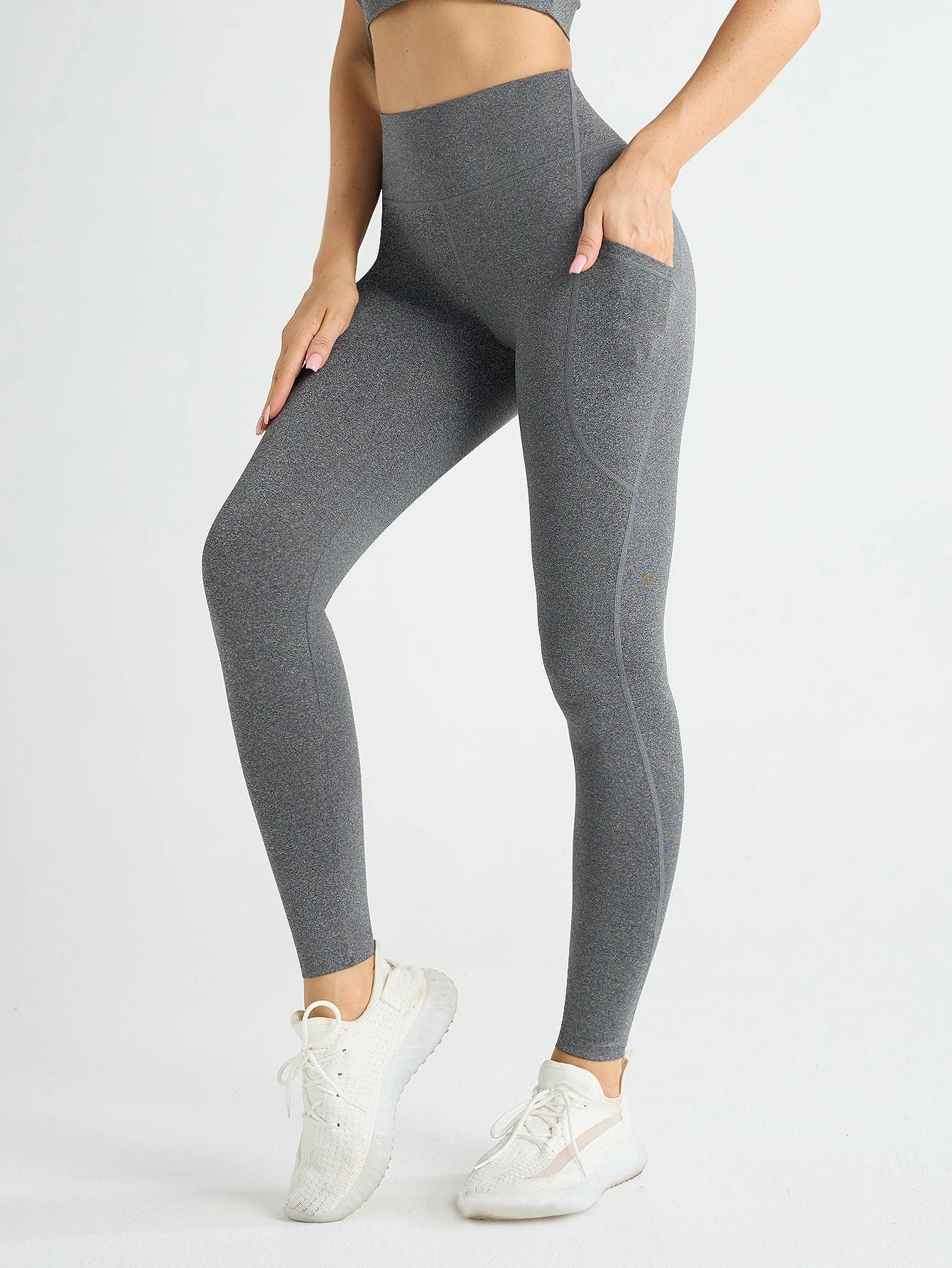 Leggings Femininas de Cintura Alta com Bolsos - Yoga e Fitness