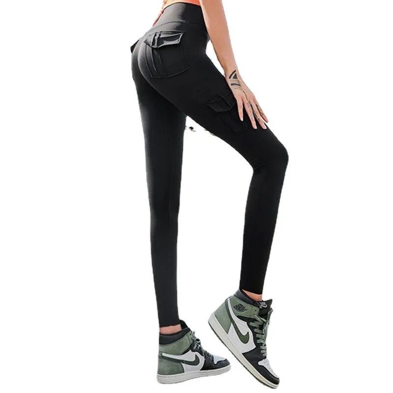 Leggings Femininas de Yoga - Cintura Alta, Sem Costura e Bolsos (S-2XL)