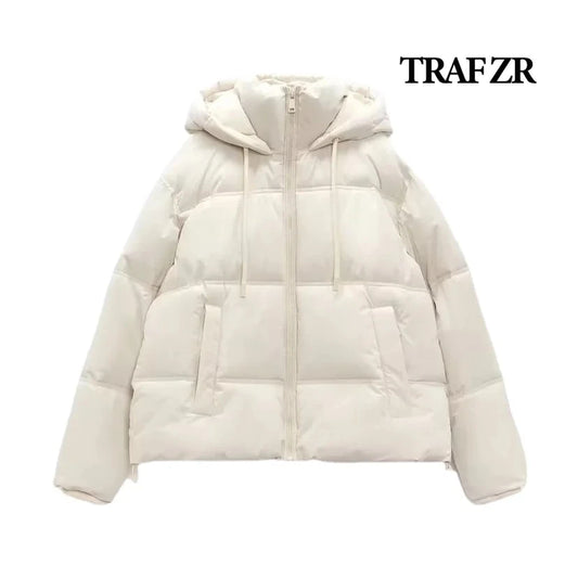 TRAF ZR Women's Thermal Winter Parkas, Warm Cold Weather Coat, Women's Outerwear, Promotional Jackets, 2023