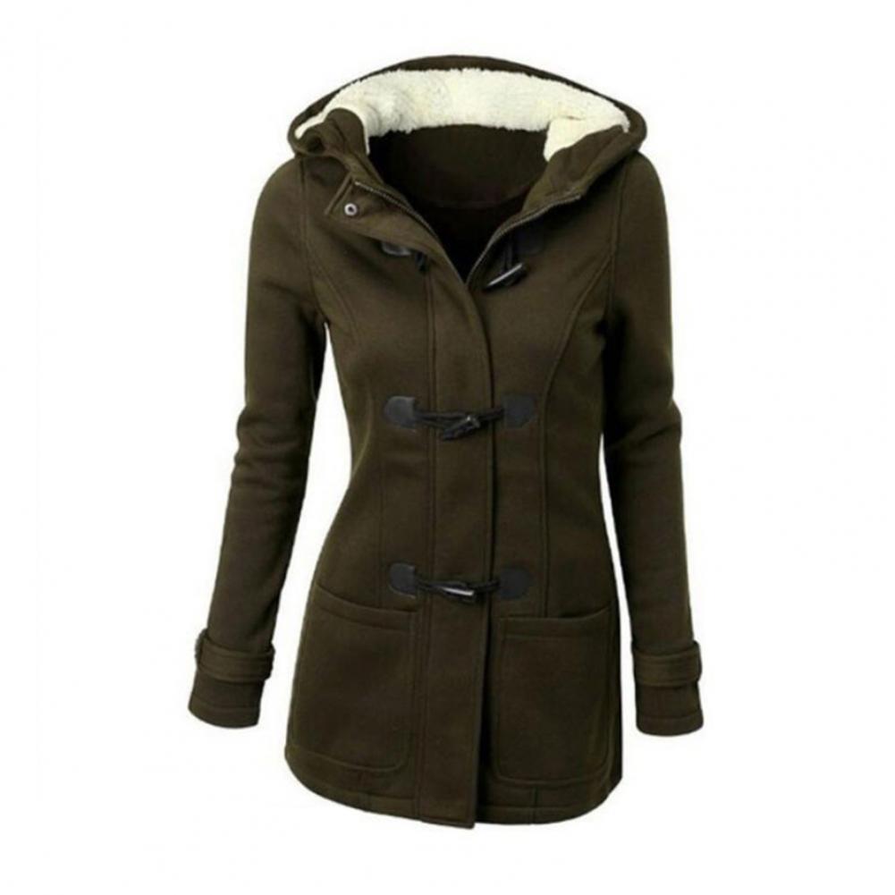 2023 Casual Women Trench Coat Autumn Zipper Hooded Coat Female Long Trench Coat